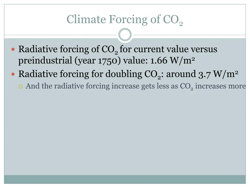 climate forcing of co 2