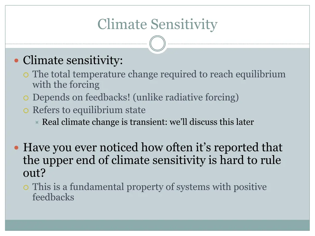 climate sensitivity 1