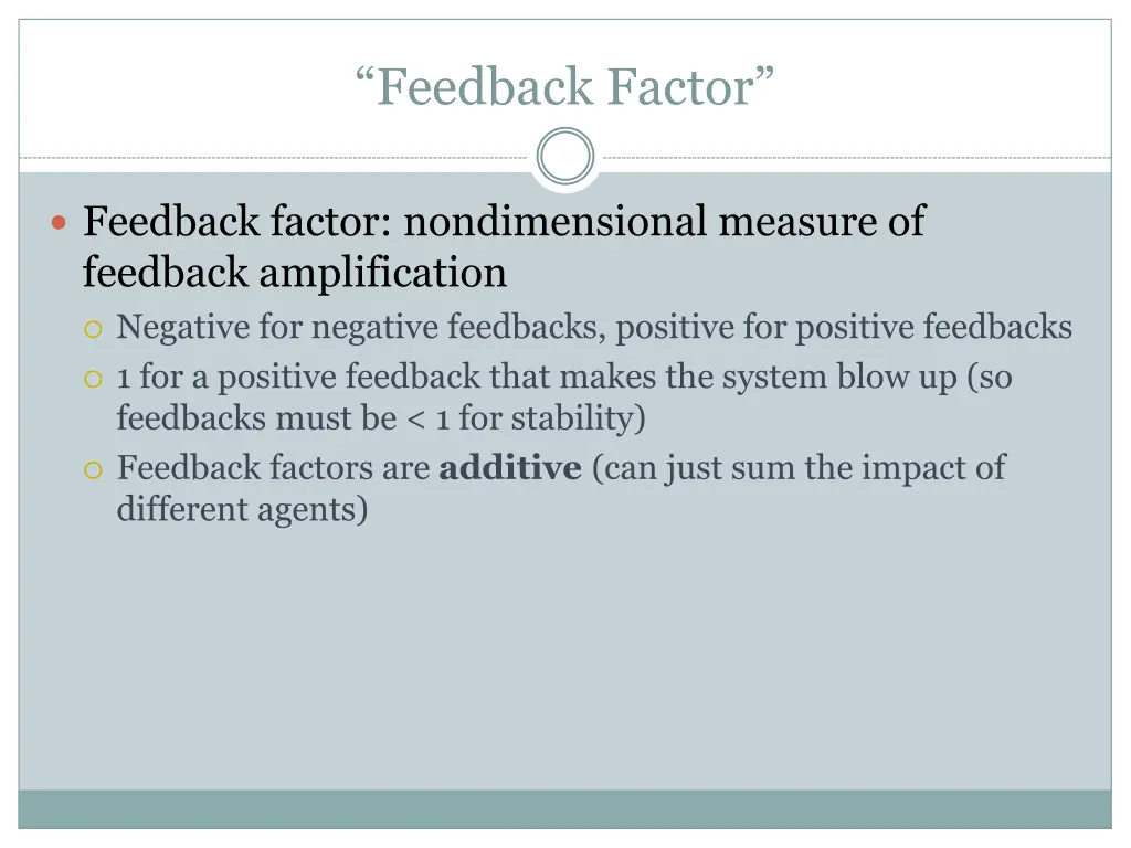 feedback factor