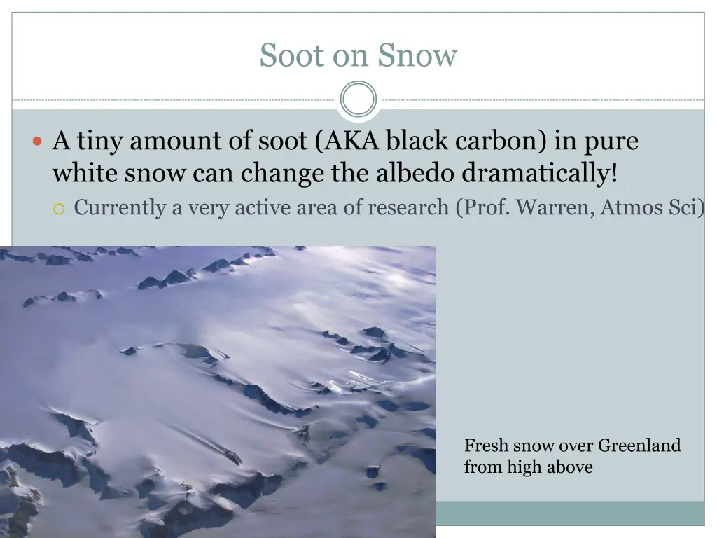 soot on snow