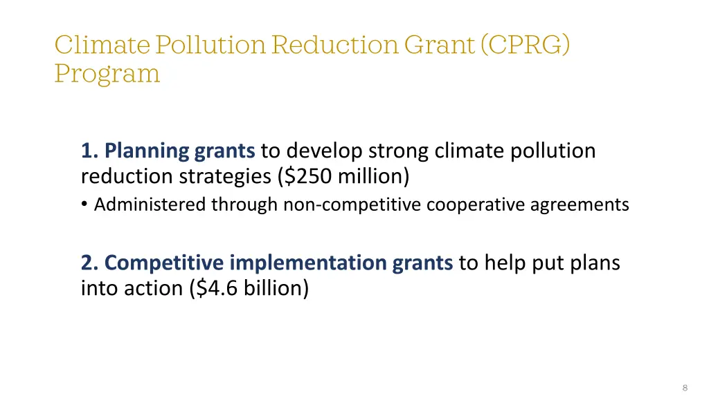 climate pollution reduction grant cprg program