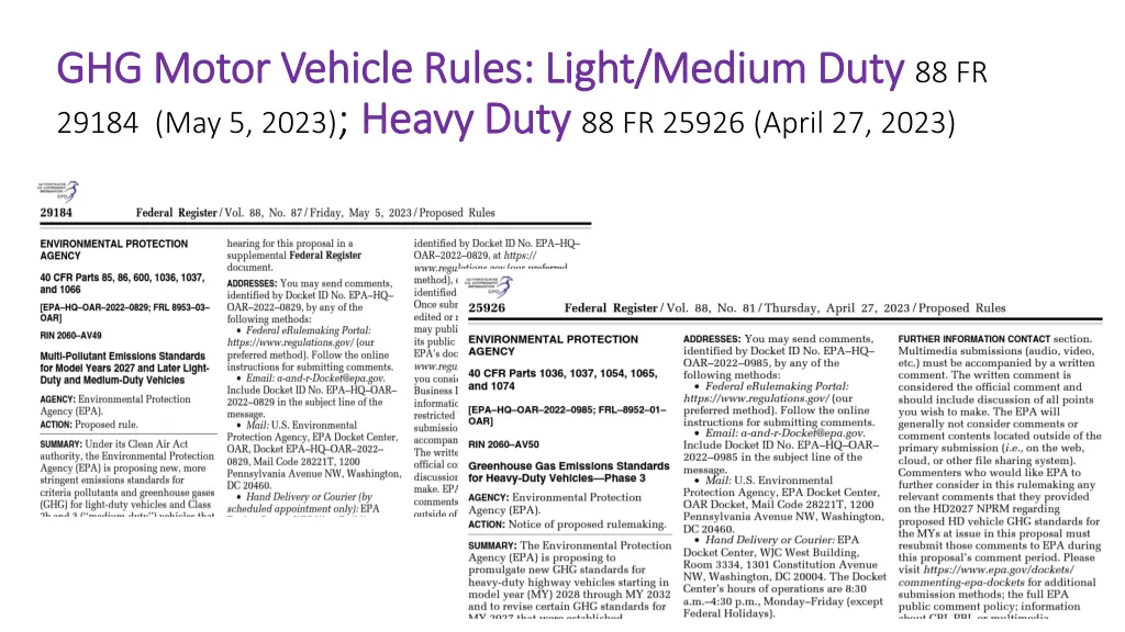 ghg motor vehicle rules light medium duty