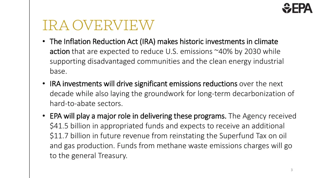 ira overview the inflation reduction