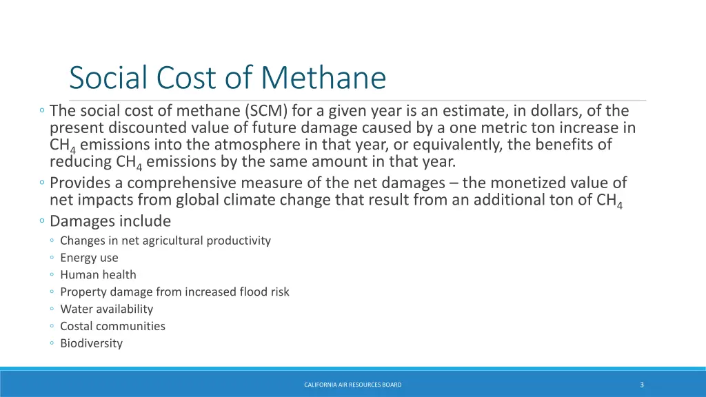 social cost of methane the social cost of methane