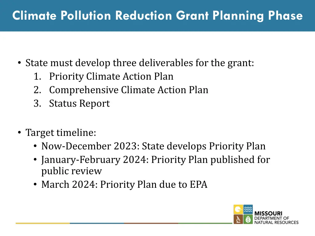 climate pollution reduction grant planning phase