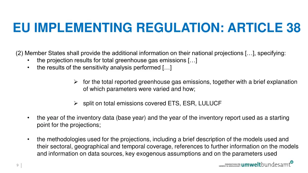 eu implementing regulation article 38 1