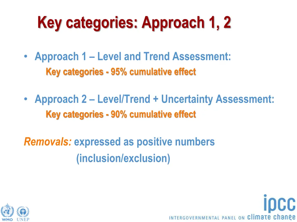 key categories approach 1 2