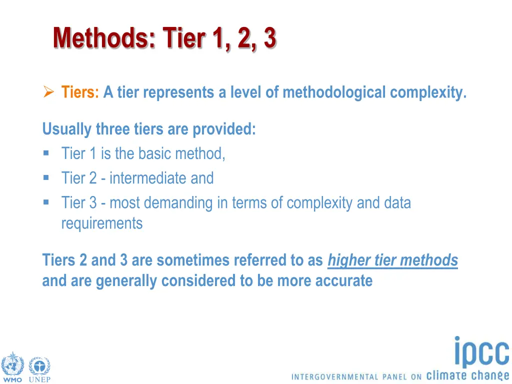 methods tier 1 2 3