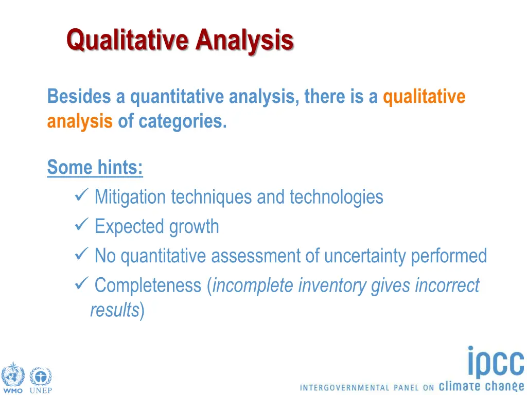 qualitative analysis