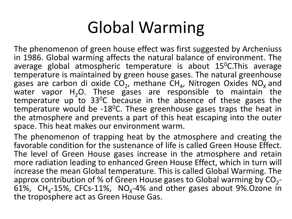 global warming