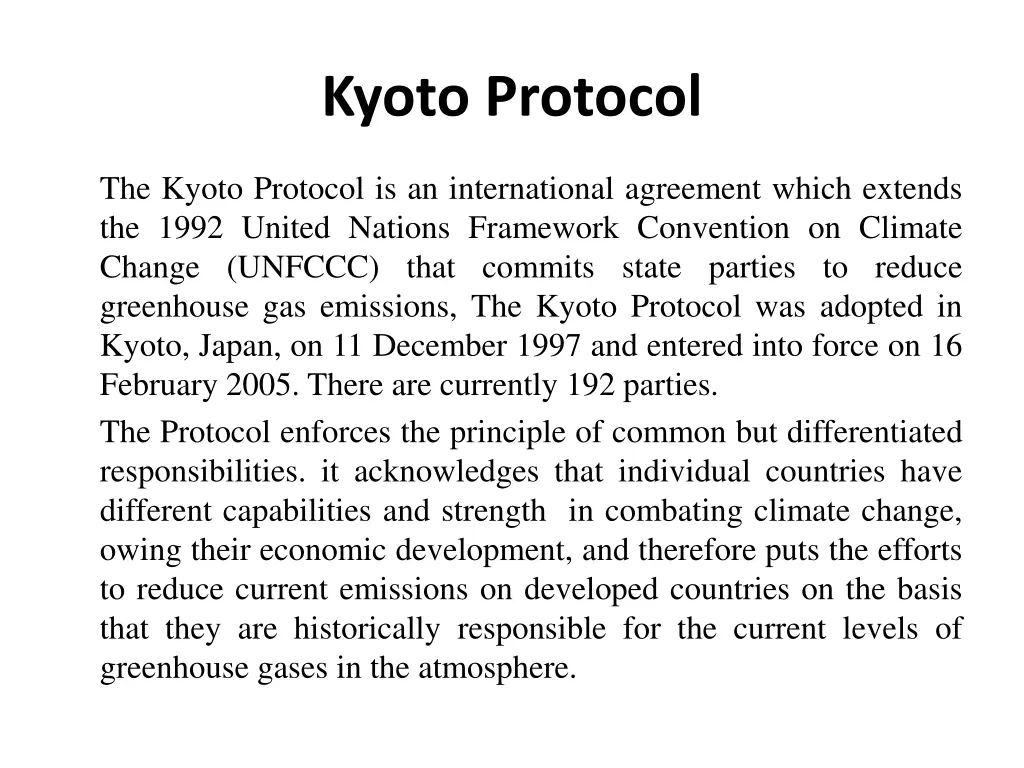 kyoto protocol