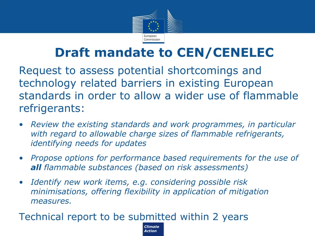 draft mandate to cen cenelec