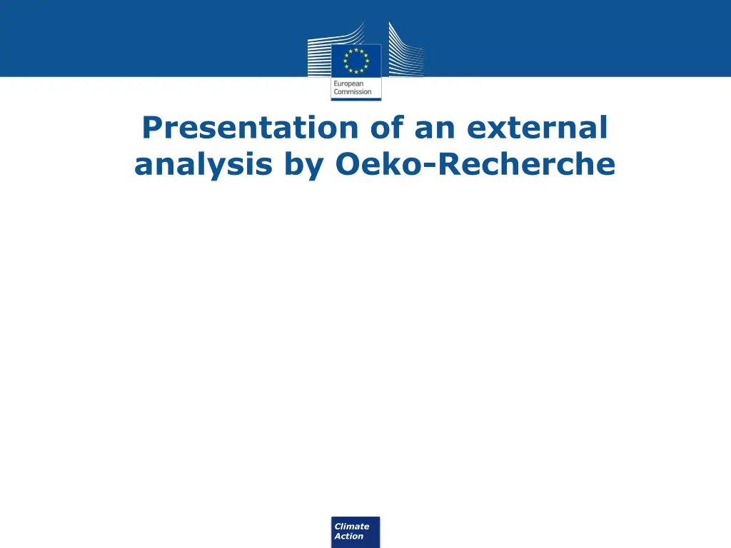 presentation of an external analysis by oeko 1