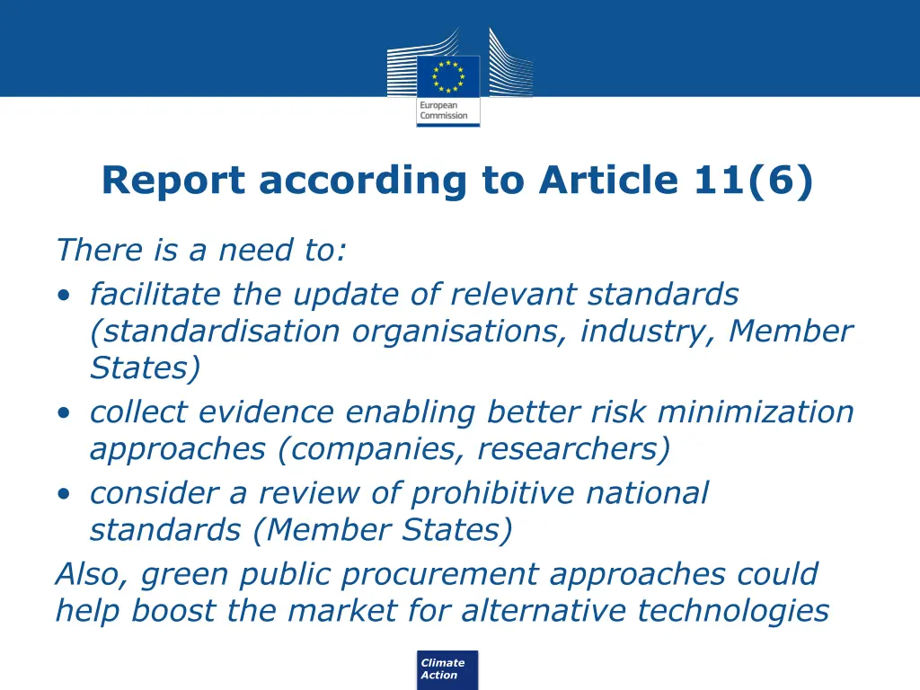 report according to article 11 6 1