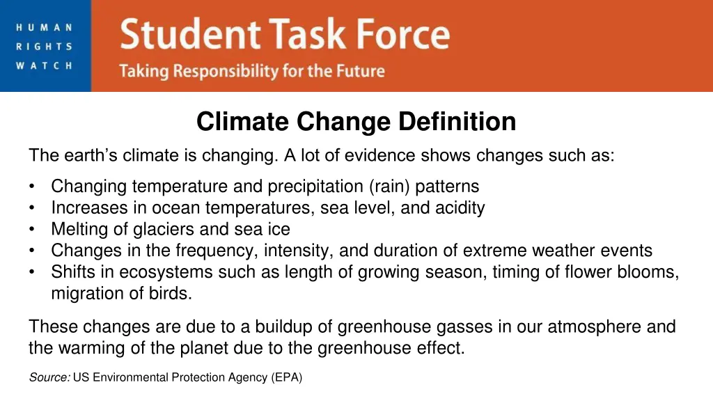 climate change definition 1