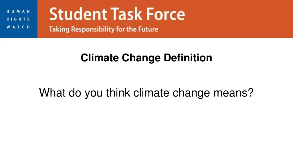 climate change definition