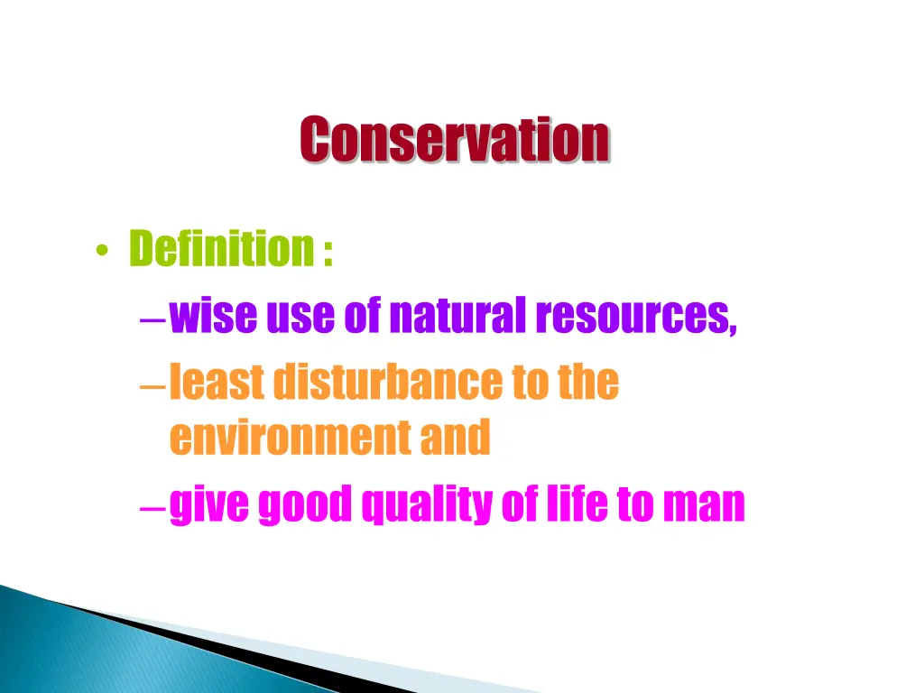 conservation