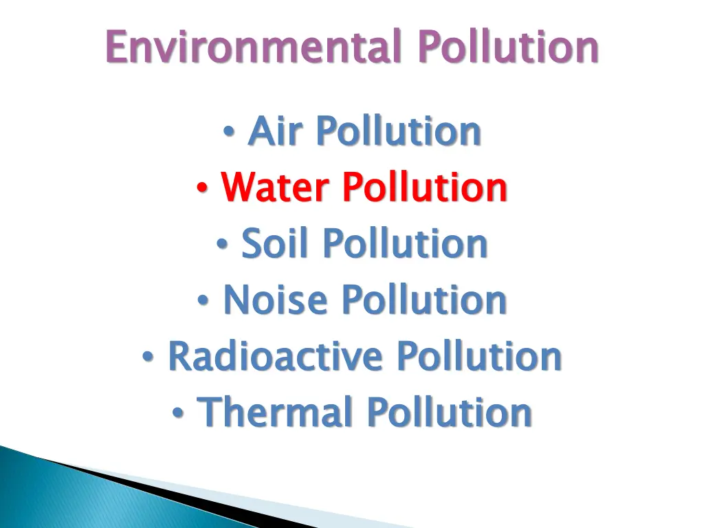 environmental pollution