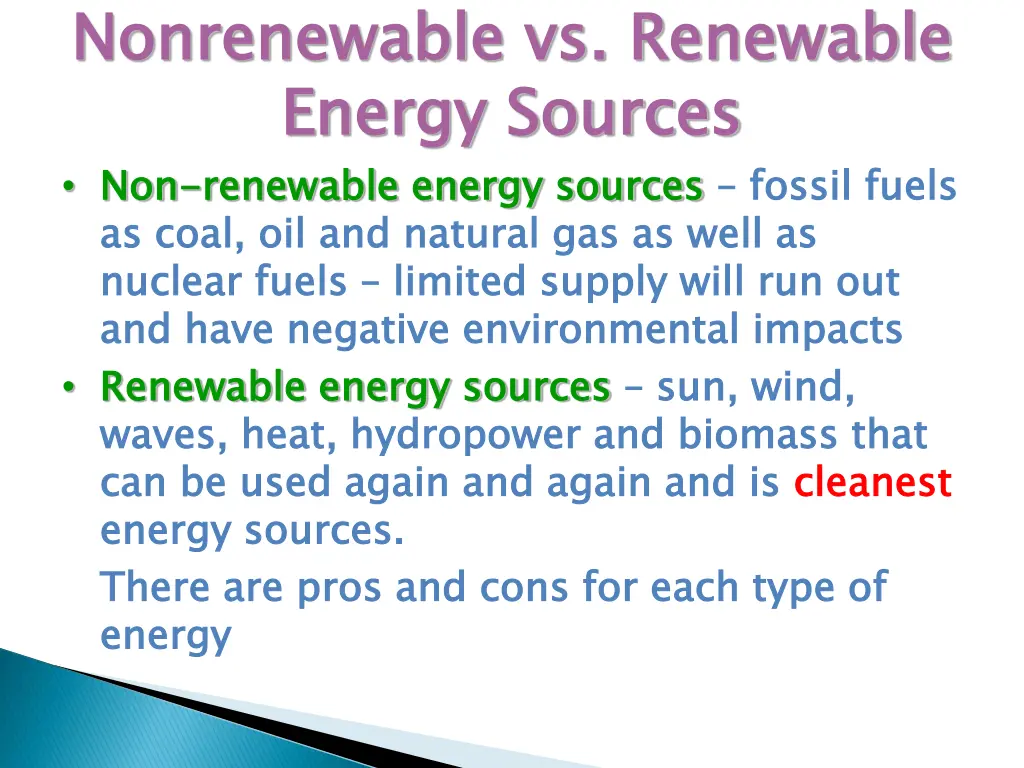 nonrenewable vs renewable energy sources