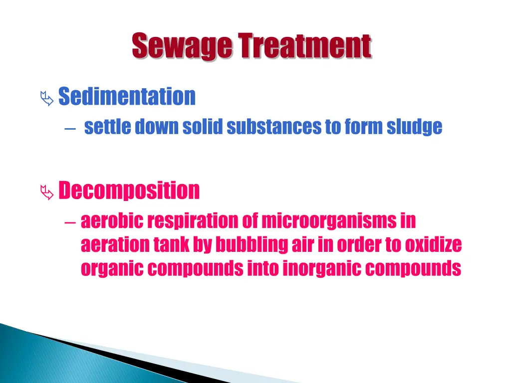 sewage treatment