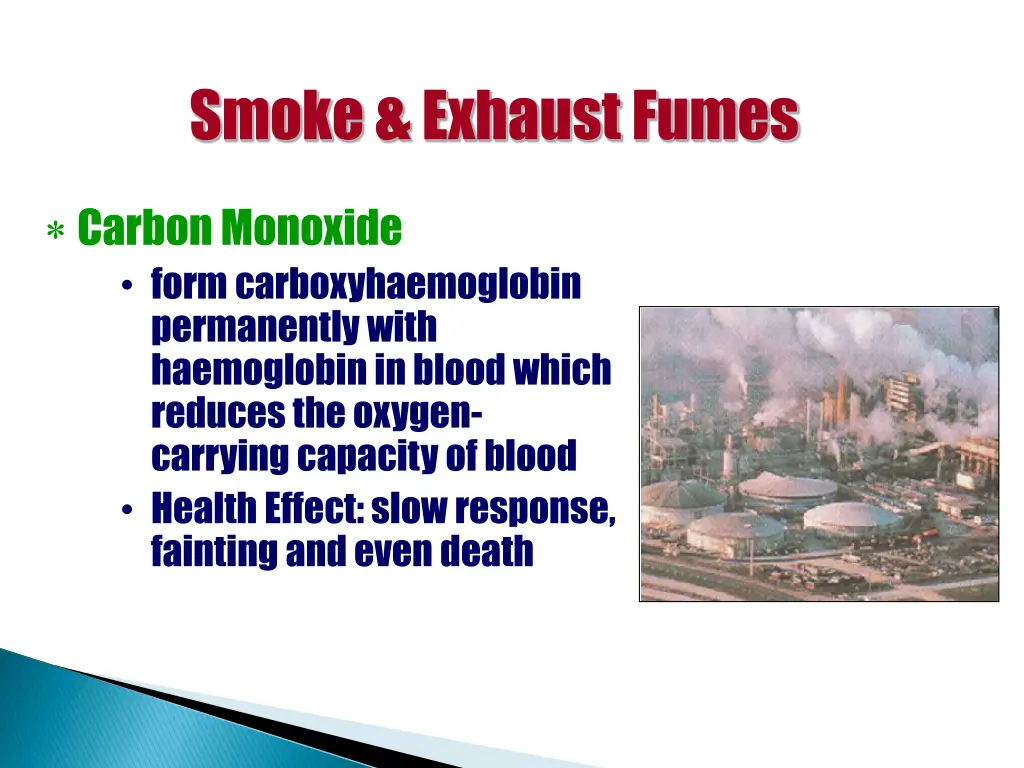 smoke exhaust fumes