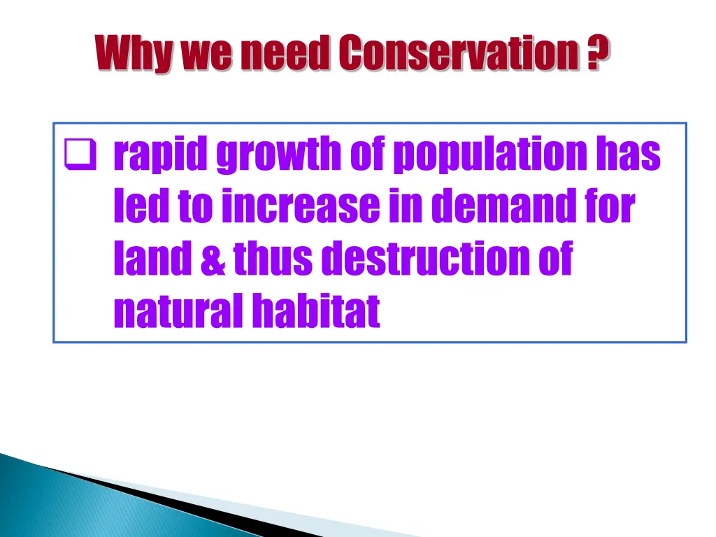 why we need conservation