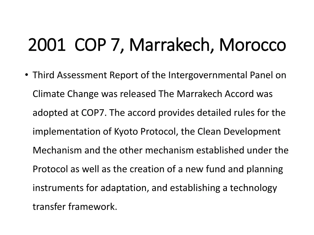 2001 cop 7 marrakech morocco 2001 cop 7 marrakech