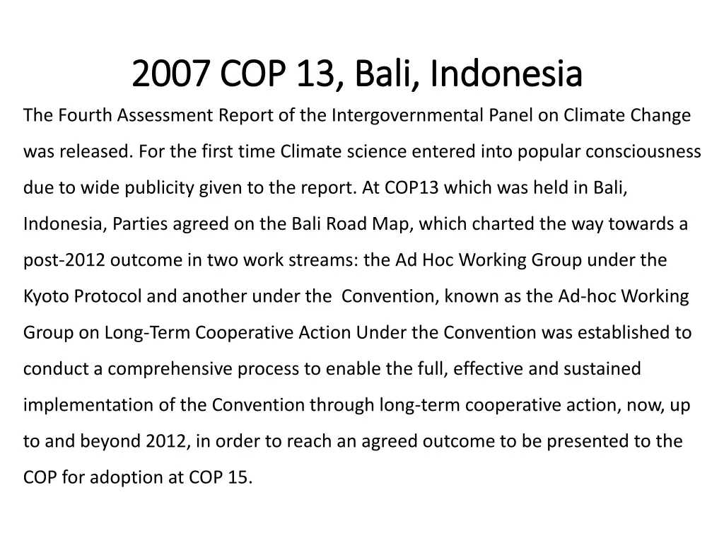 2007 cop 13 bali indonesia 2007 cop 13 bali