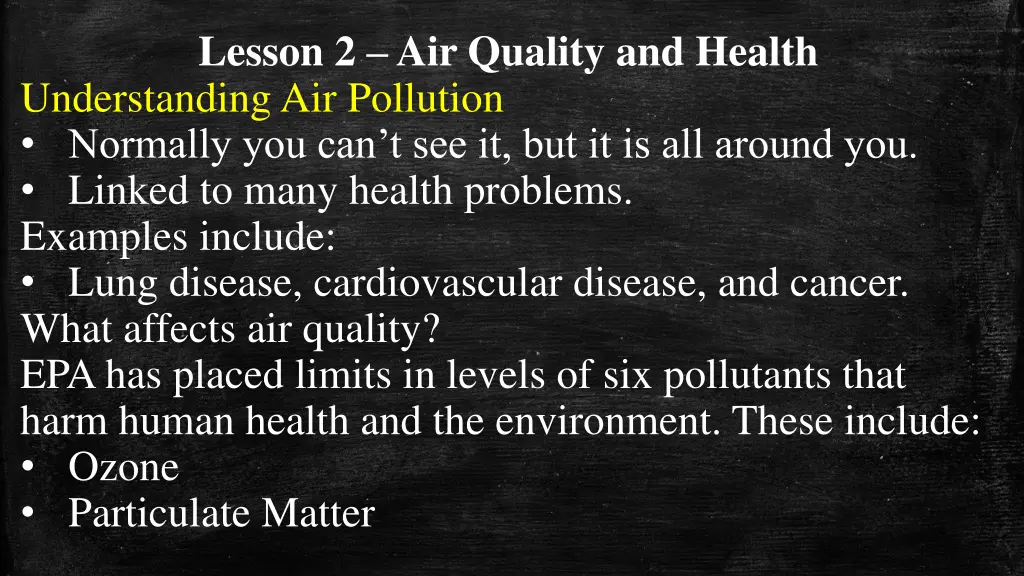 lesson 2 air quality and health understanding