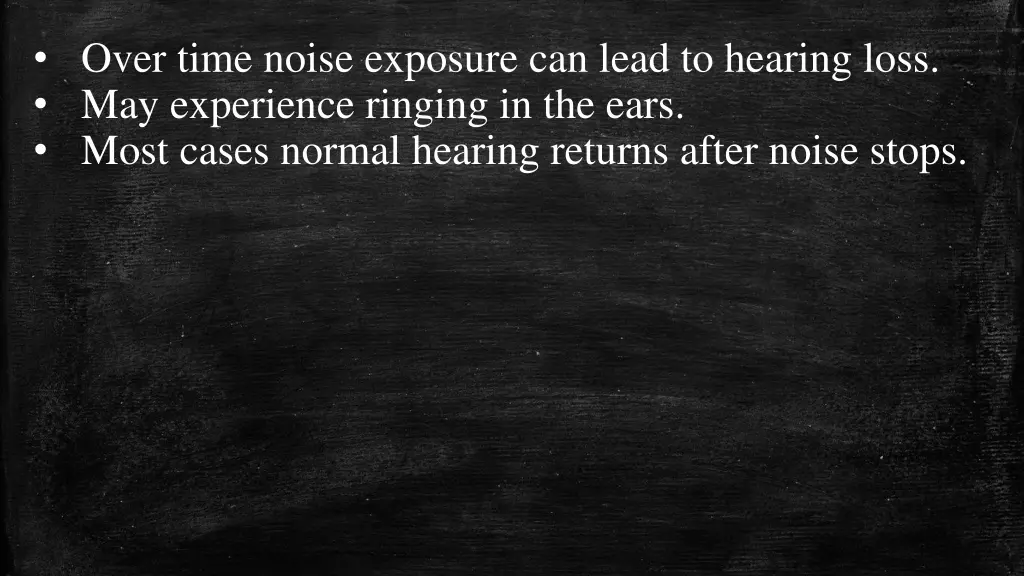 over time noise exposure can lead to hearing loss