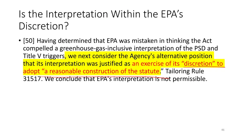 is the interpretation within the epa s discretion