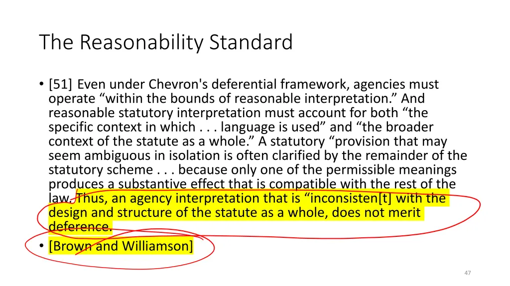 the reasonability standard