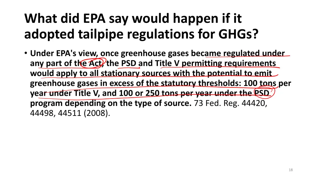 what did epa say would happen if it adopted