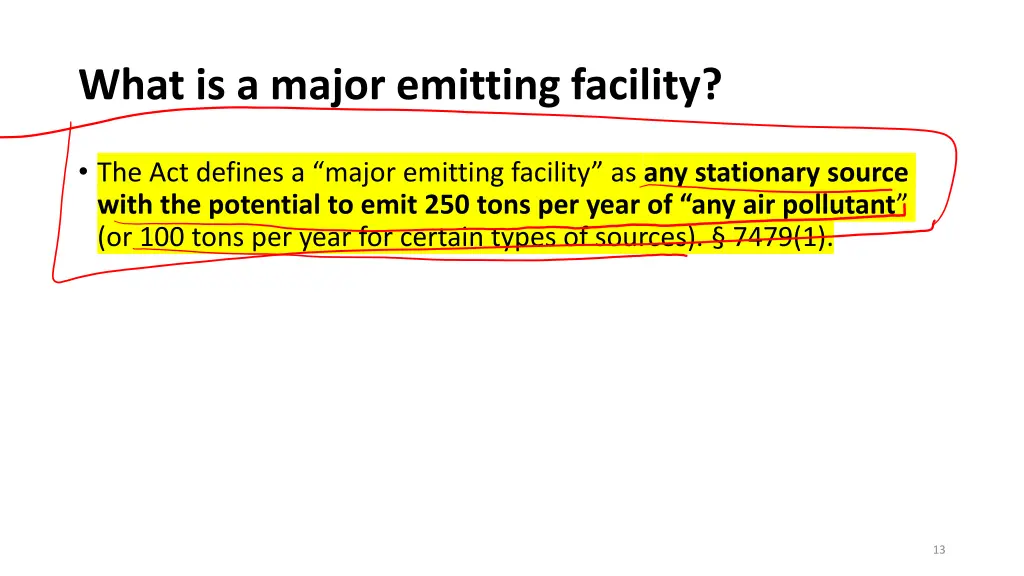 what is a major emitting facility