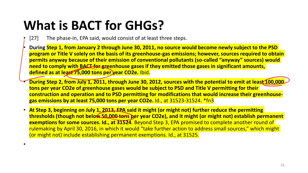 what is bact for ghgs 27 the phase in epa said