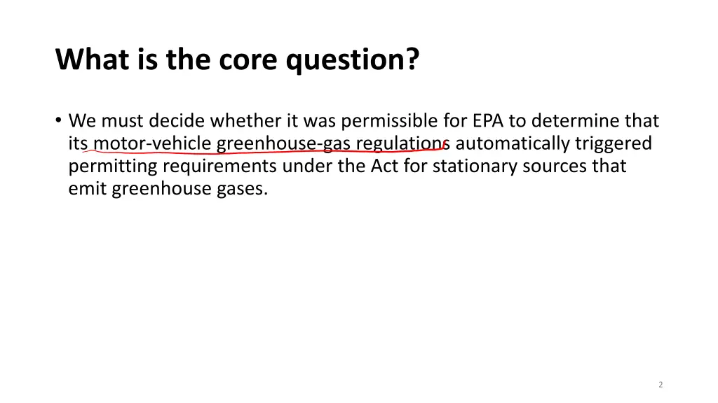 what is the core question