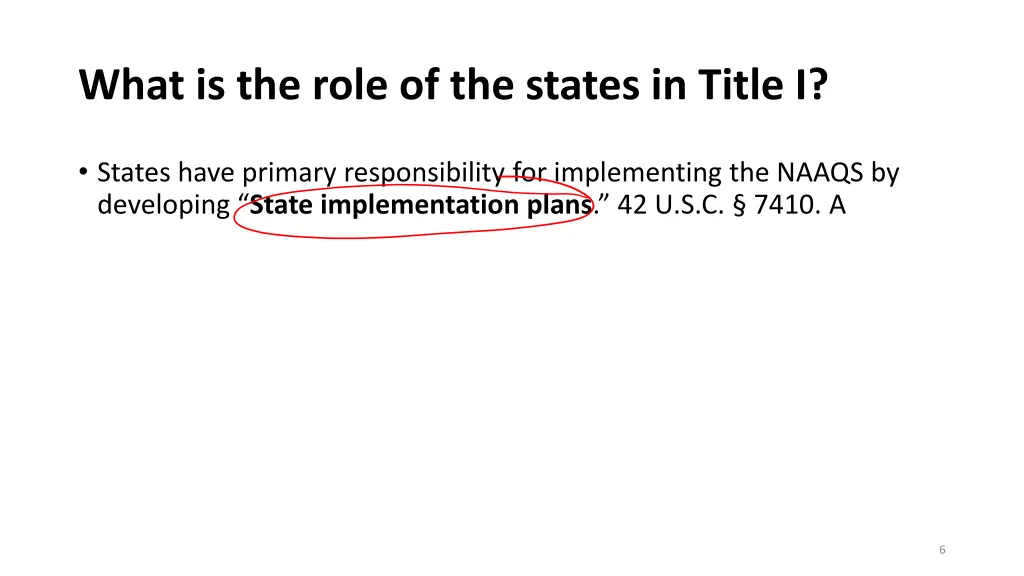 what is the role of the states in title i