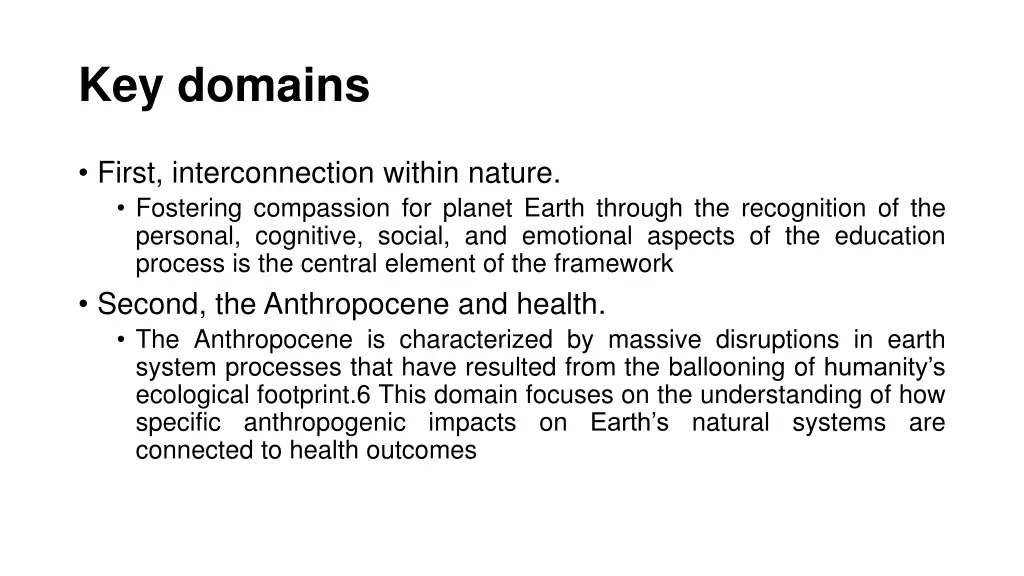 key domains