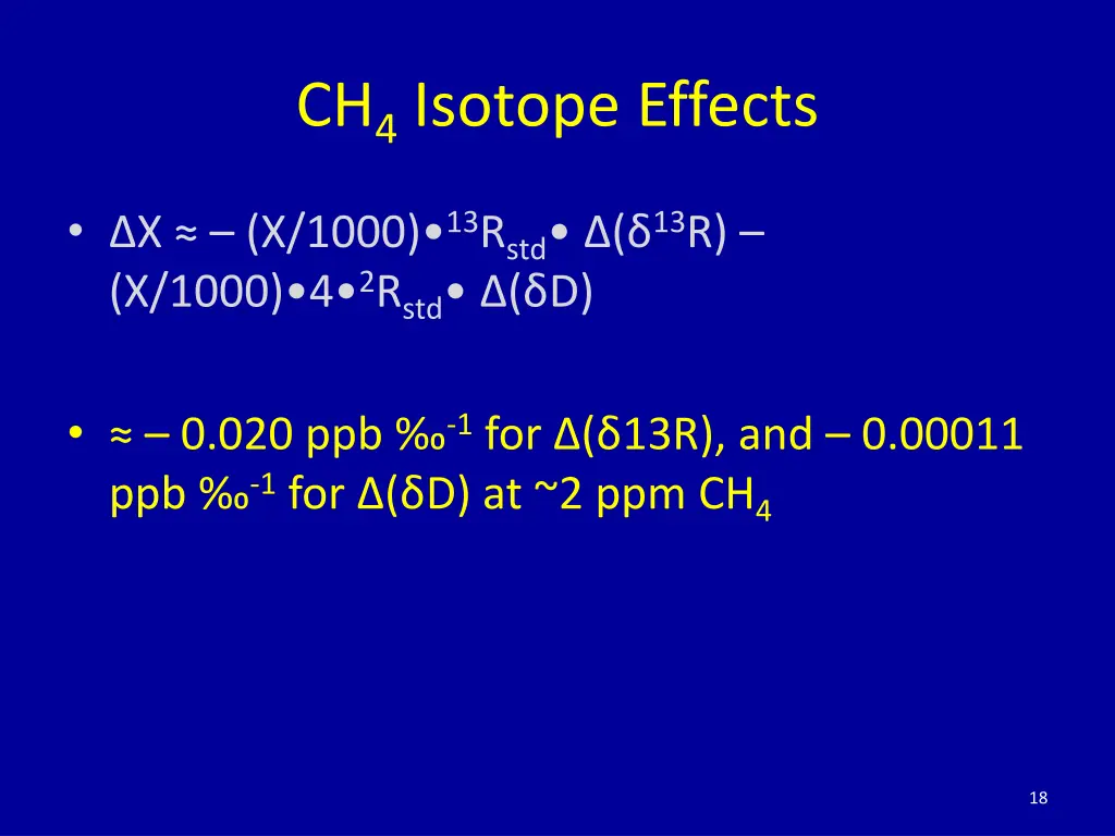 ch 4 isotope effects