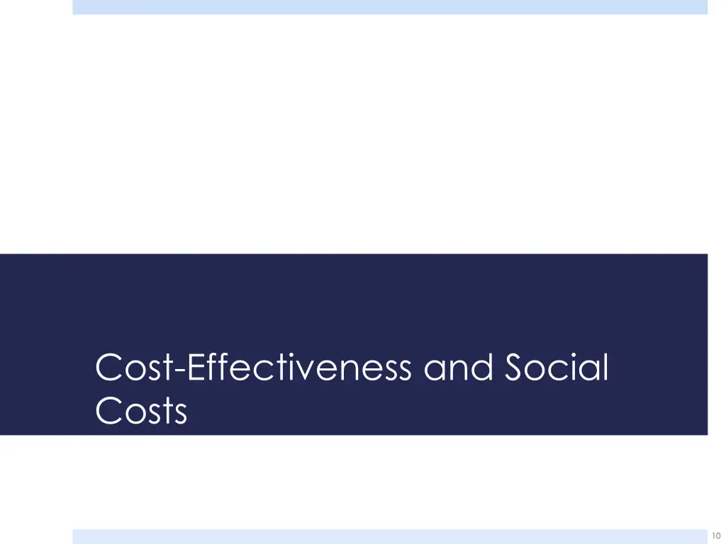 cost effectiveness and social costs