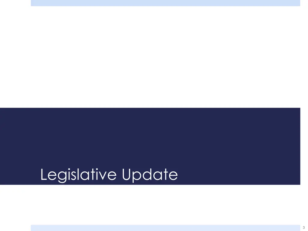 legislative update