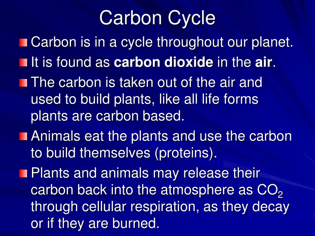 carbon cycle