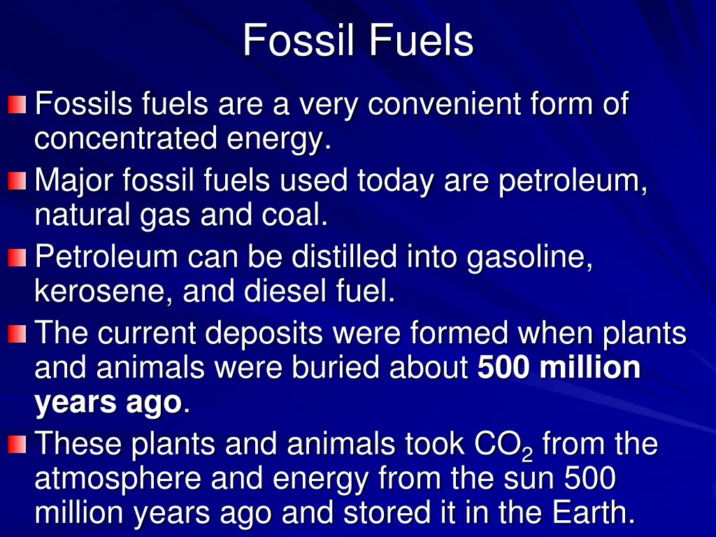 fossil fuels