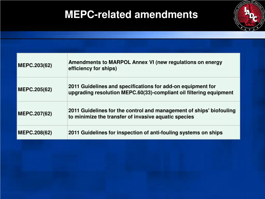 mepc related amendments 1