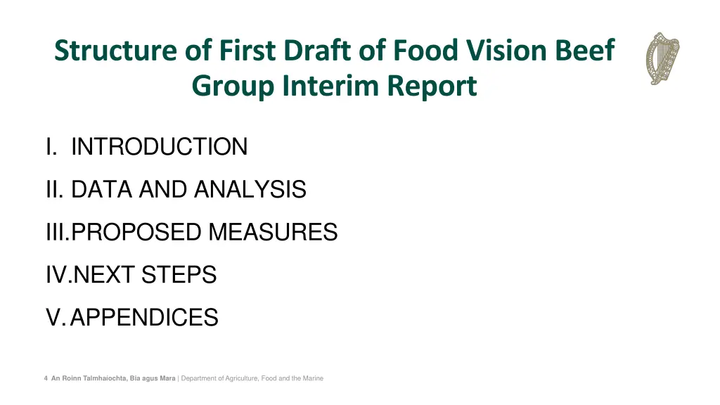 structure of first draft of food vision beef