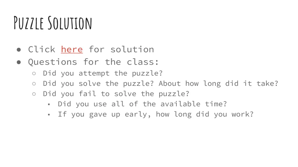 puzzle solution