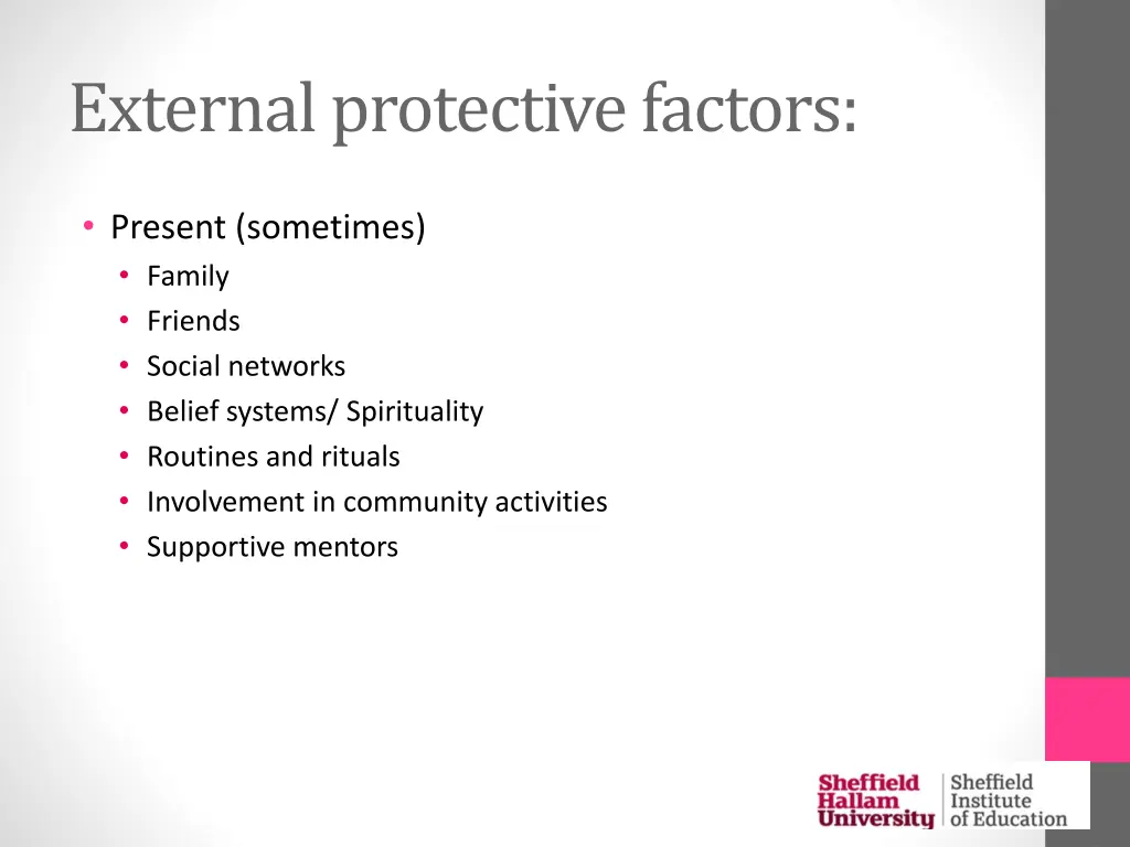 external protective factors