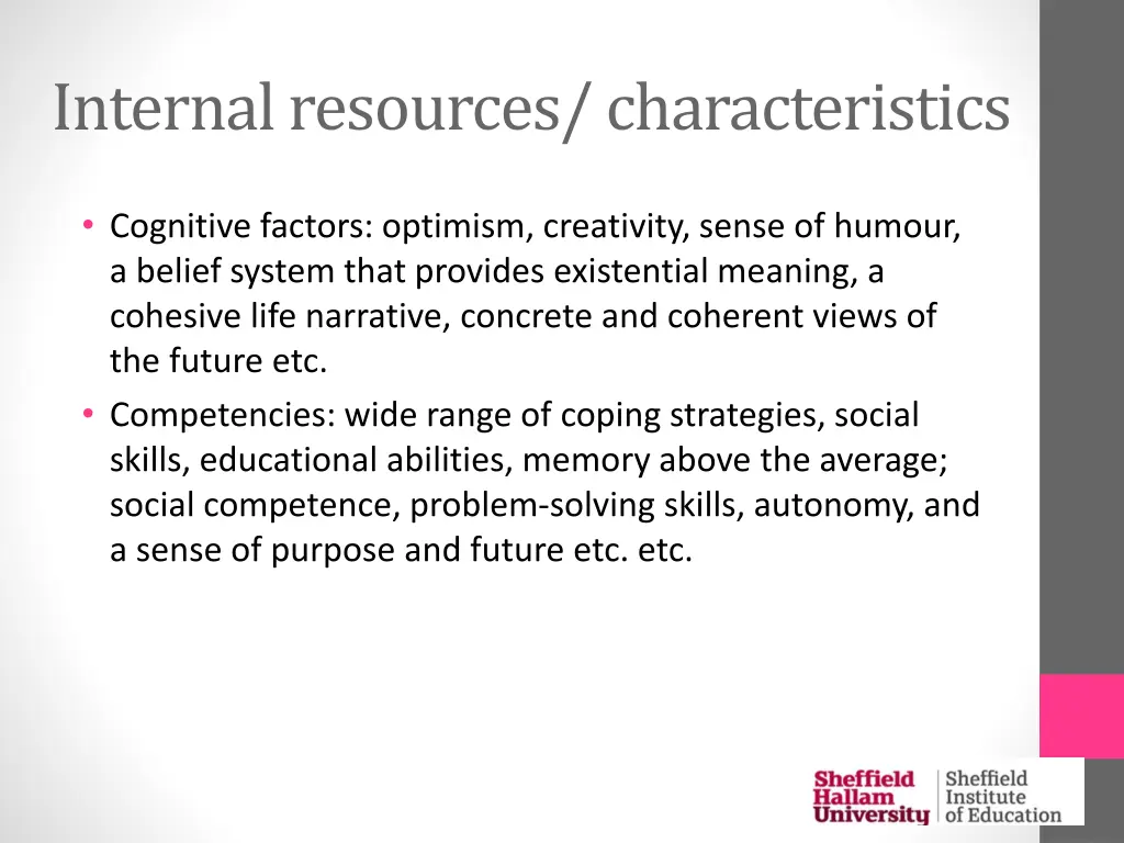 internal resources characteristics