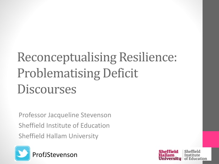 reconceptualising resilience problematising