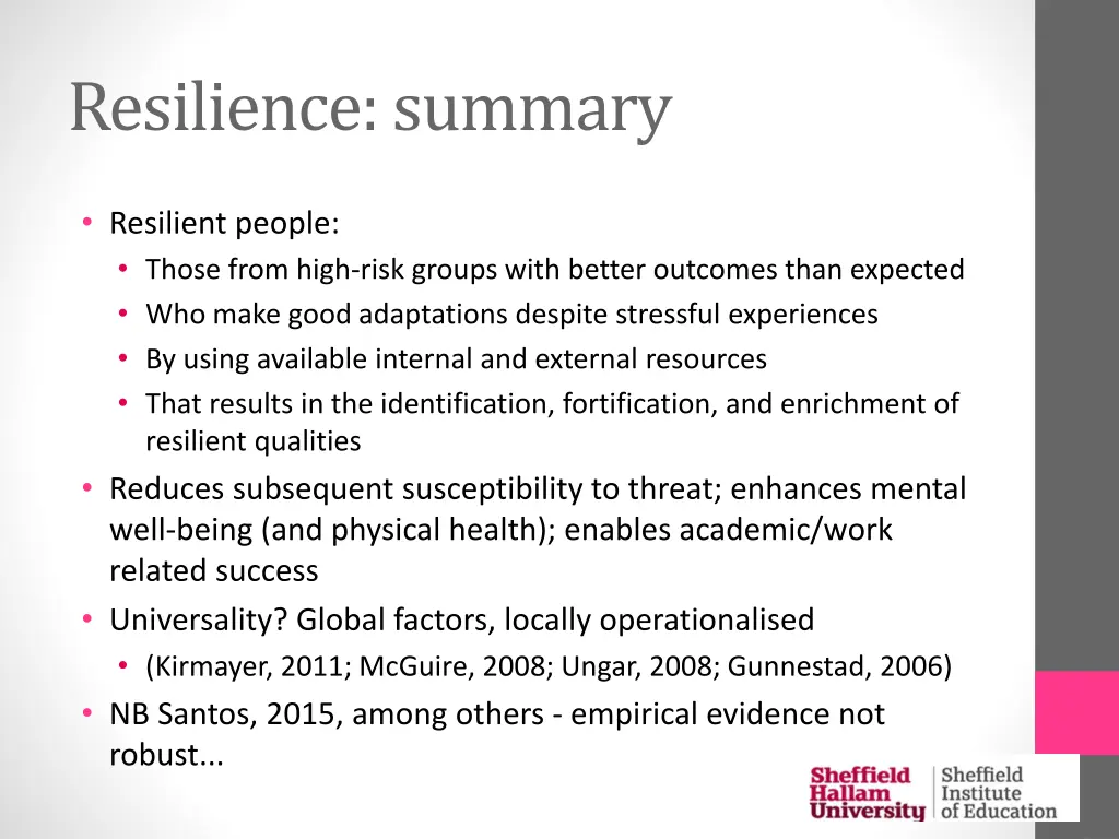 resilience summary